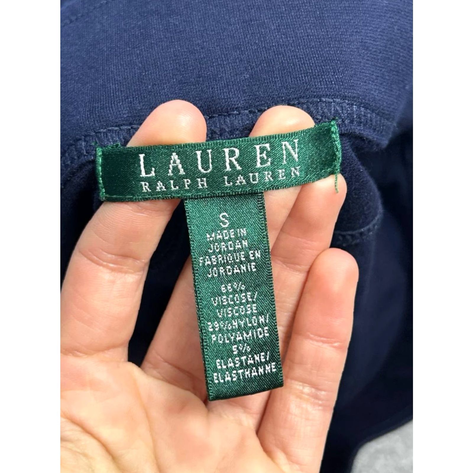 Ralph Lauren Lauren Ralph Lauren Leggings Womens Small Blue Stretch Mid Rise Workout Yoga Size 28" / US 6 / IT 42 - 6 Thumbnail