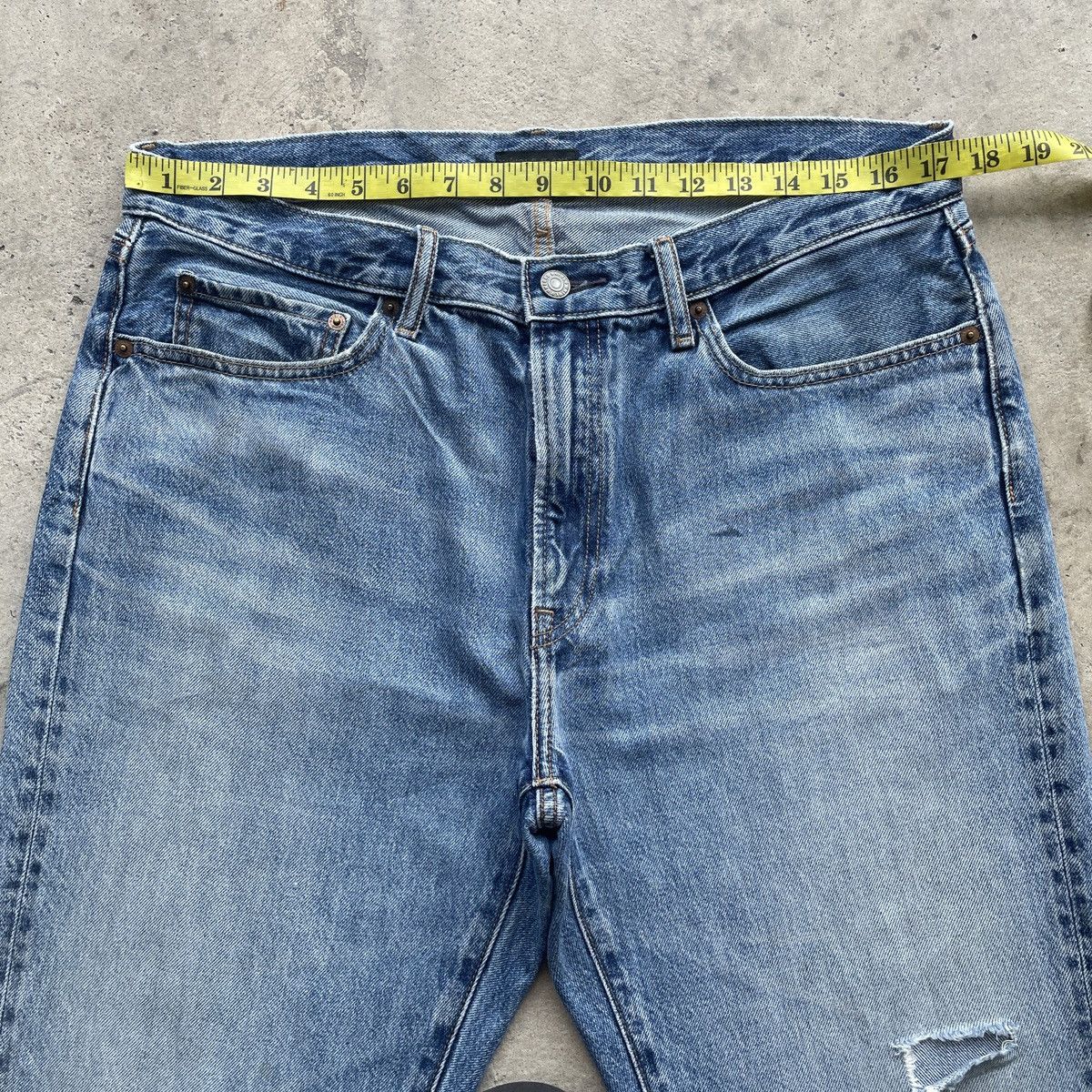 Japanese Brand Vintage Japanese Faded Jeans Denim Pants Distressed W35x31 Size US 35 - 5 Thumbnail