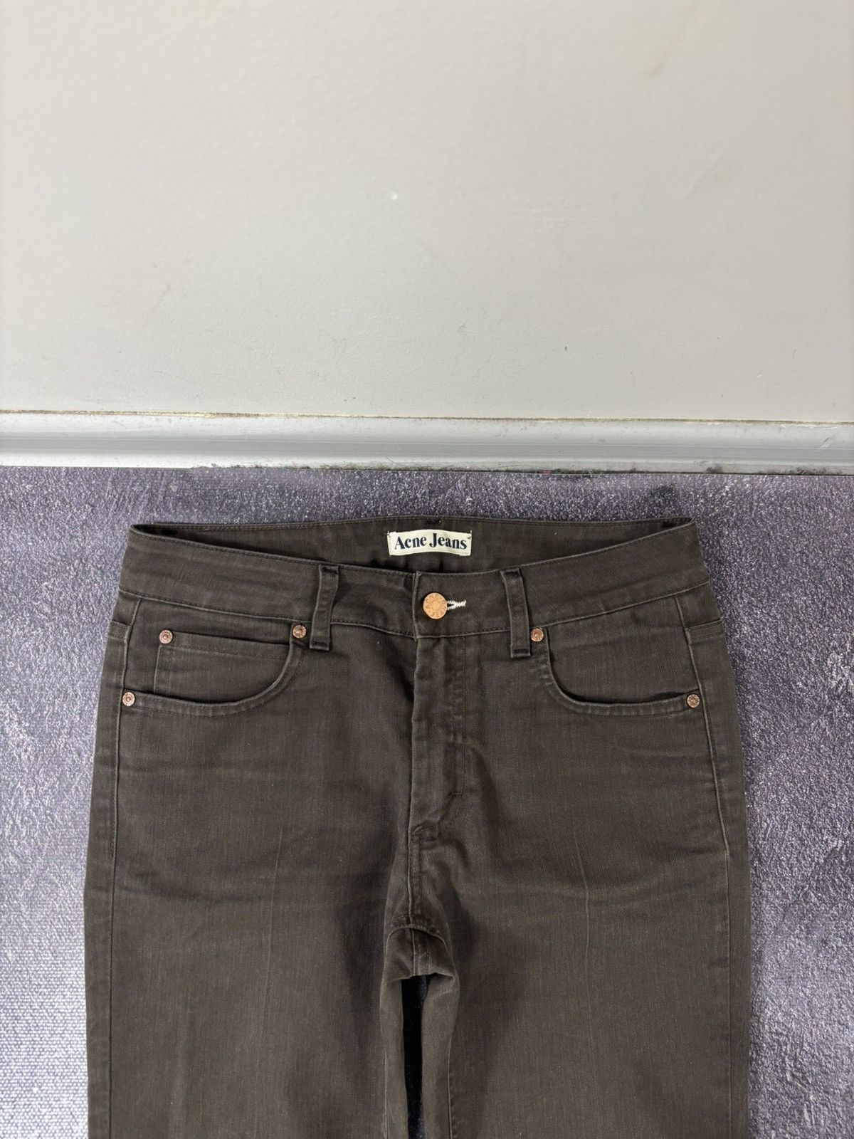 Acne Studios Acne Studios Hex Brown Ups Brown Slim Straight Denim Jeans Size 30" / US 8 / IT 44 - 5 Thumbnail
