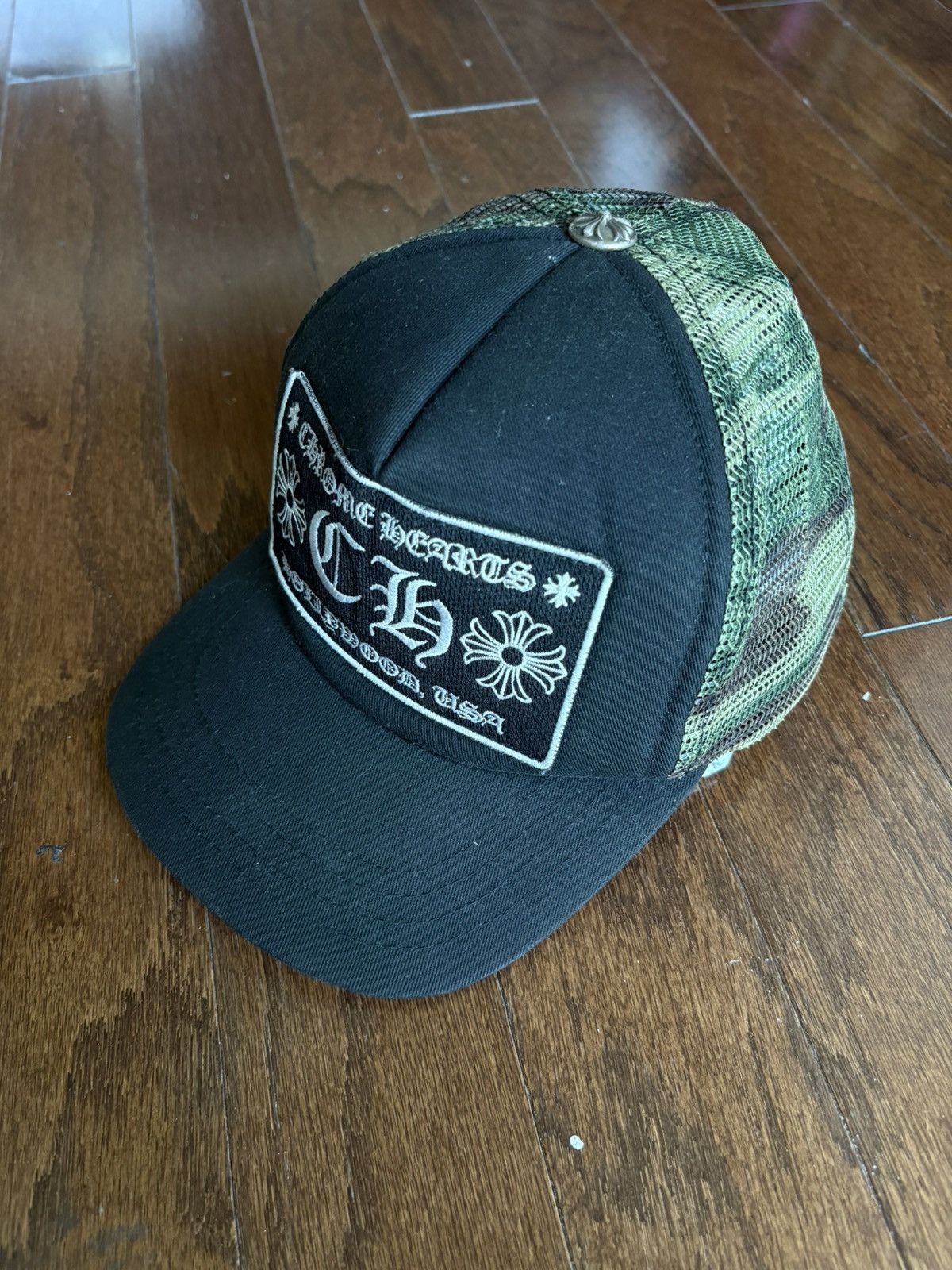 Chrome Hearts Chrome Hearts CH Black Camo Trucker Hat Size ONE SIZE - 2 Thumbnail