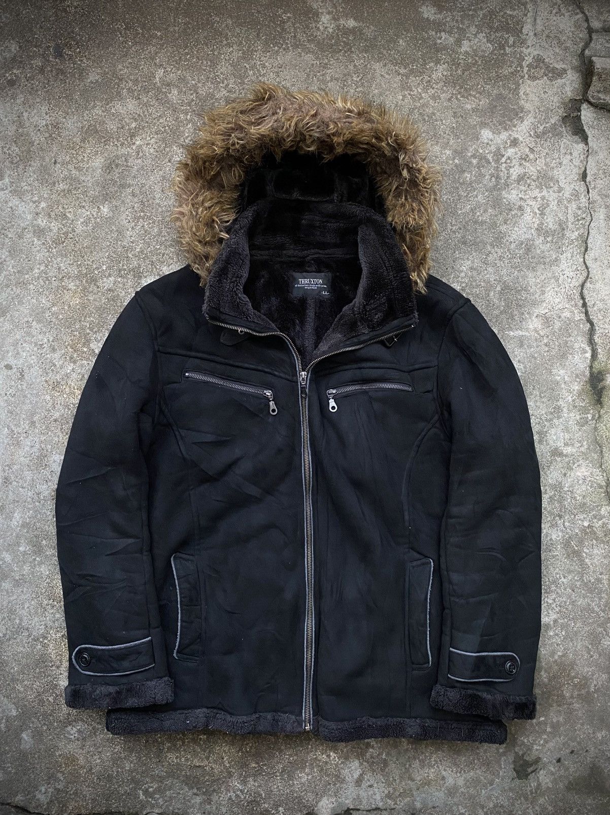 If Six Was Nine × Japanese Brand × Le Grande Bleu (L.G.B.) JAPANESE BRAND THRUXTON PUNK GOTHIC FUR JACKET Size US L / EU 52-54 / 3 - 1 Thumbnail