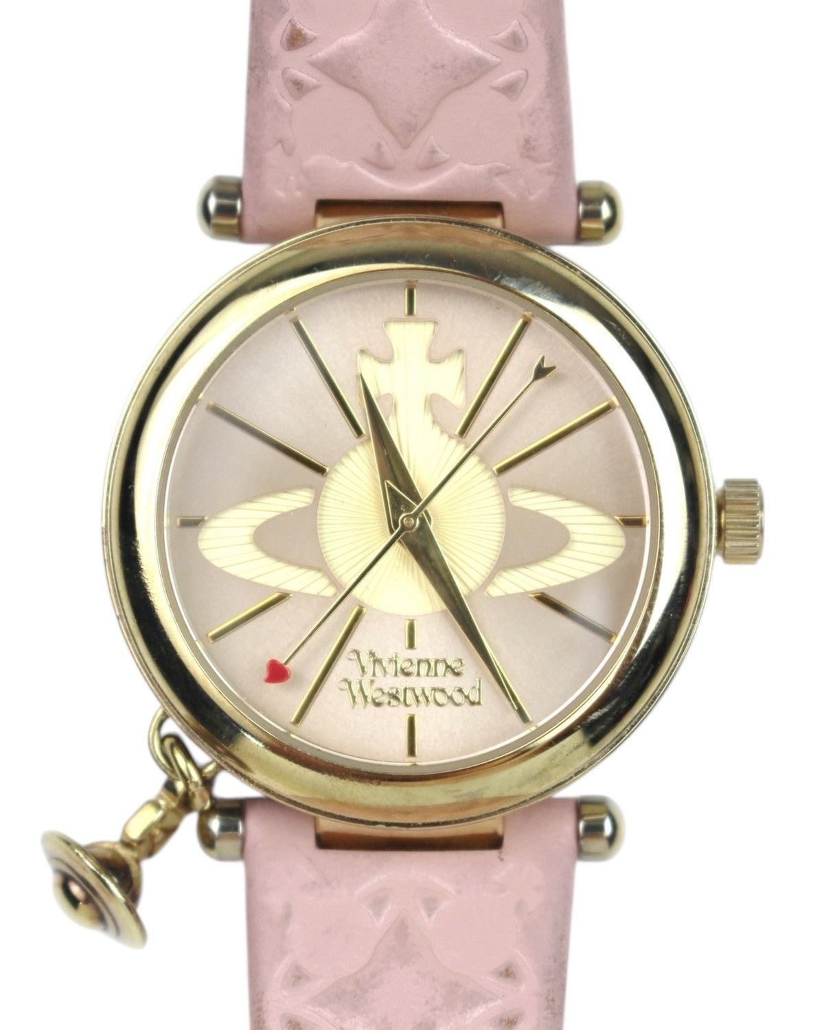 Vivienne Westwood VIVIENNE WESTWOOD ORB II CHARM WATCH – PINK EMBOSSED STRAP Size ONE SIZE - 1 Thumbnail