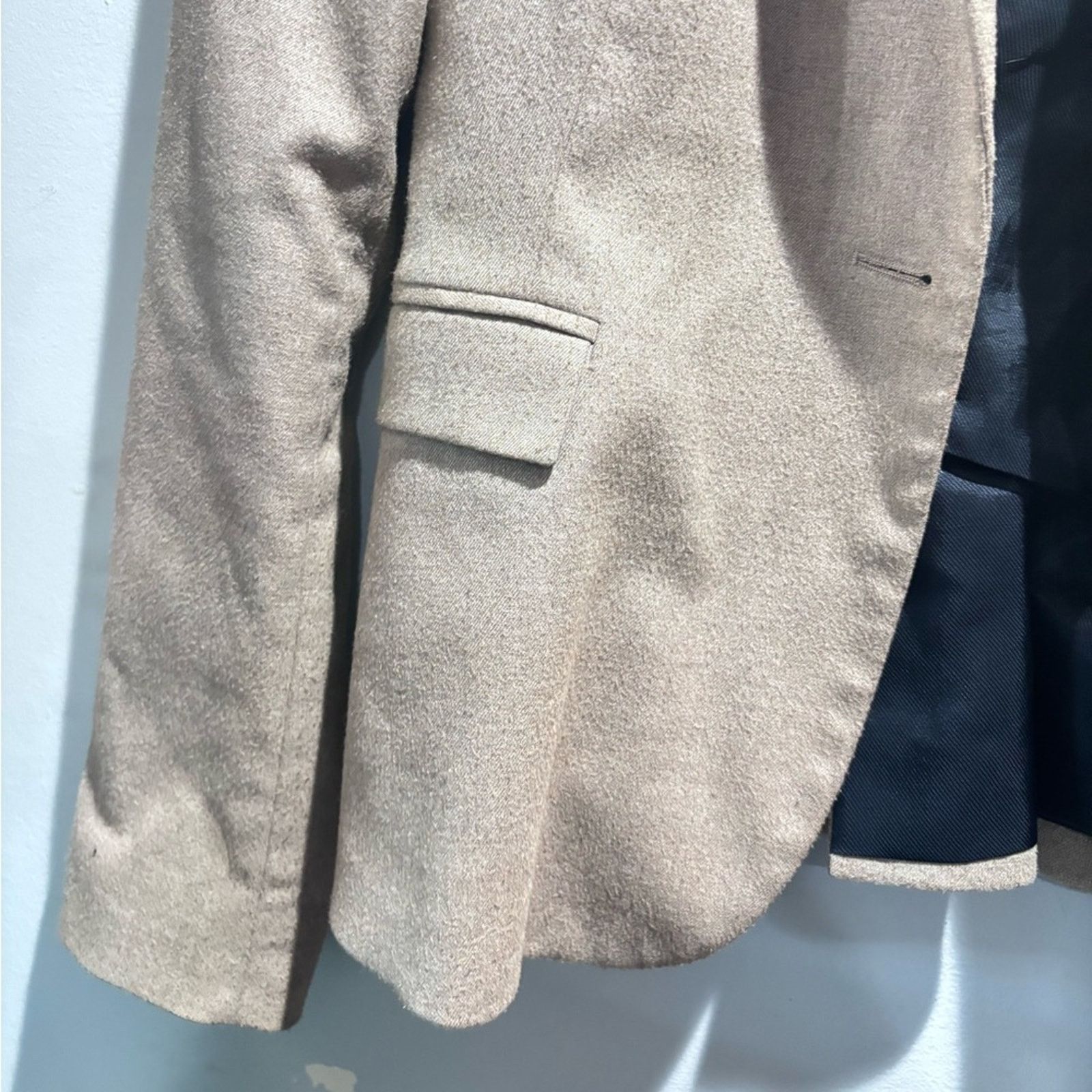 Zara ZARA BASICS Oatmeal Brown Single-Lapel BlazerJacket Sz XS Size XS / US 0-2 / IT 36-38 - 4 Thumbnail