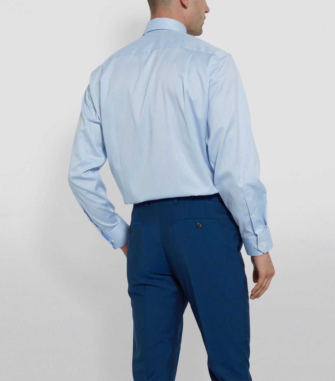 Eton Eton Mens Light Blue Classic Fit Long Sleeve Button Up Shirt Size US M / EU 48-50 / 2 - 3 Thumbnail