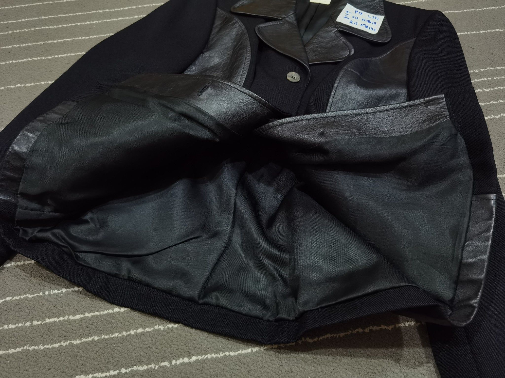 Sisley Sisley PARIS vintage leather wool designer BLAZER XS 8149 Size XS / US 0-2 / IT 36-38 - 12 Thumbnail