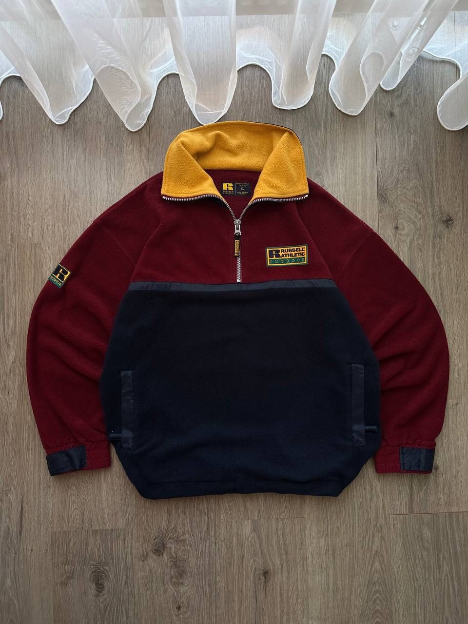 Russell Athletic × Vintage Vintage 90’s Russell Athletic 1/4 Zip Fleece Jacket Logo Size US XL / EU 56 / 4 - 3 Thumbnail