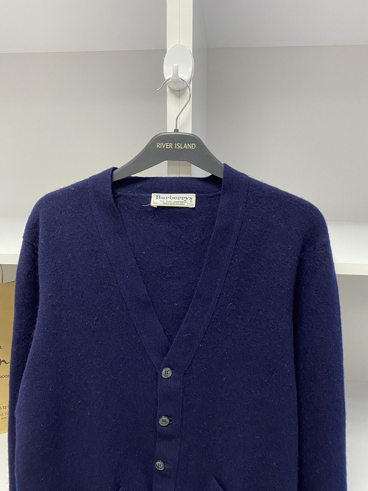Burberry × Vintage Vintage Burberry wool navy cardigan sweater Size US S / EU 44-46 / 1 - 6 Thumbnail
