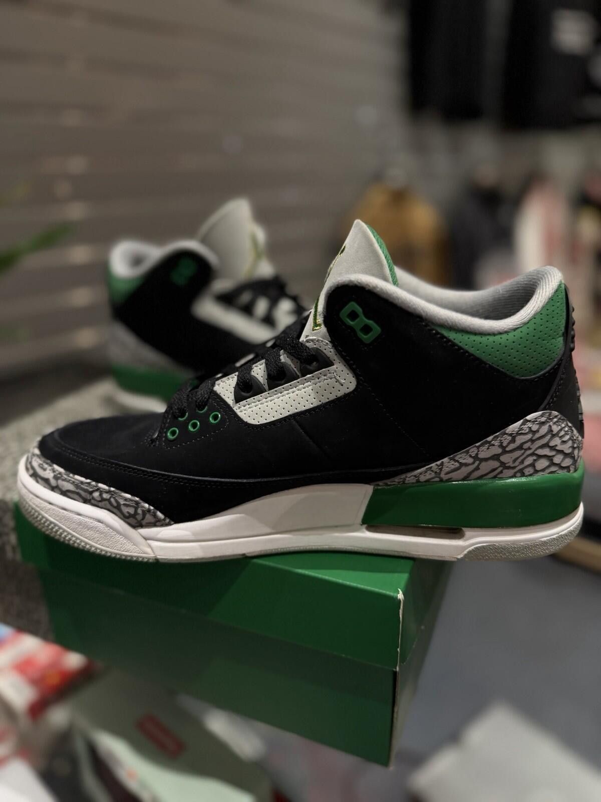 Jordan Brand Air Jordan 3 'Pine Green' Men's Size 10 Pre-owned Sneakers Size US 10 / EU 43 - 12 Thumbnail