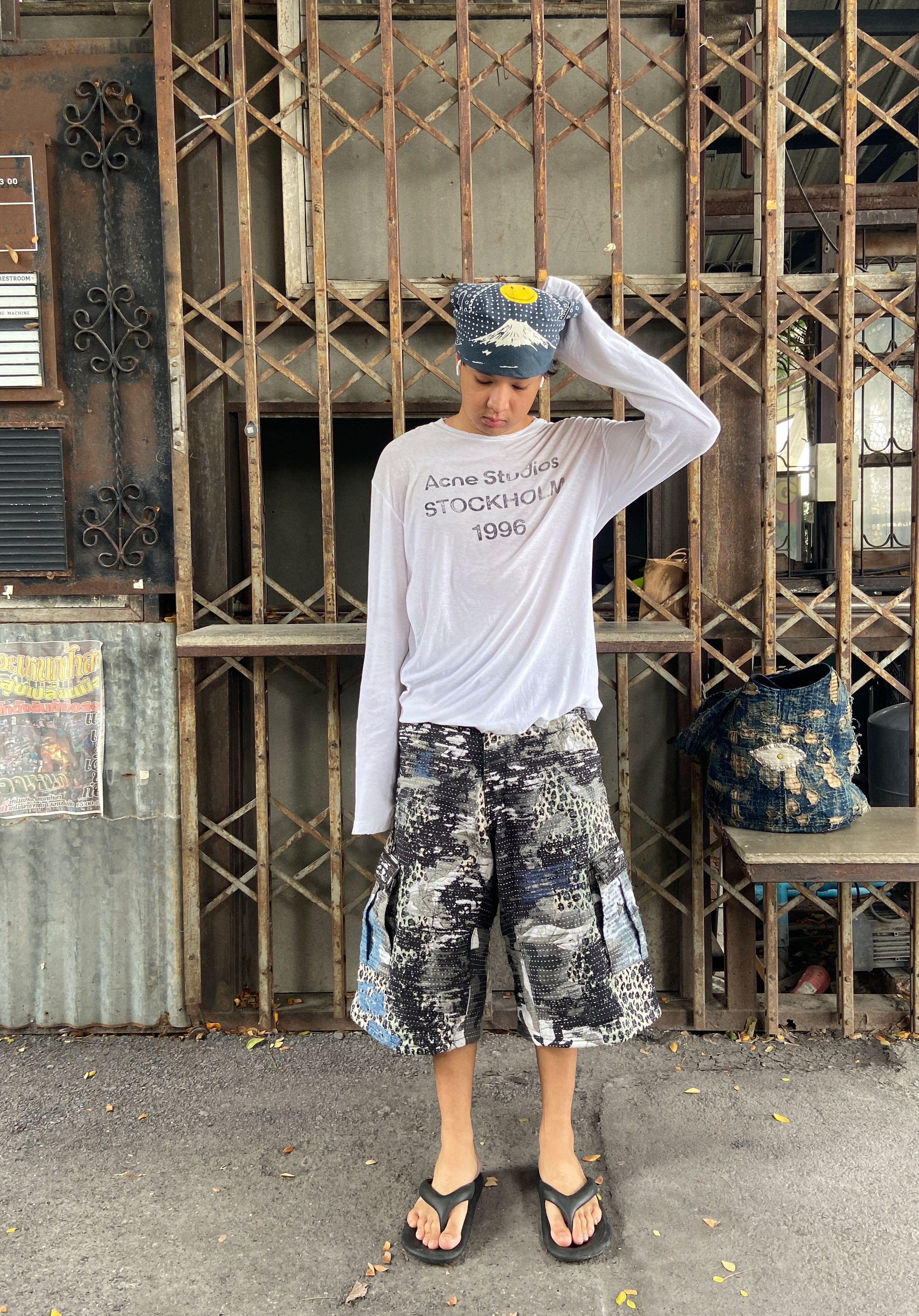 Japanese Brand 1/1 Boro Leopard Camo shorts baggy Size US 34 / EU 50 - 7 Thumbnail