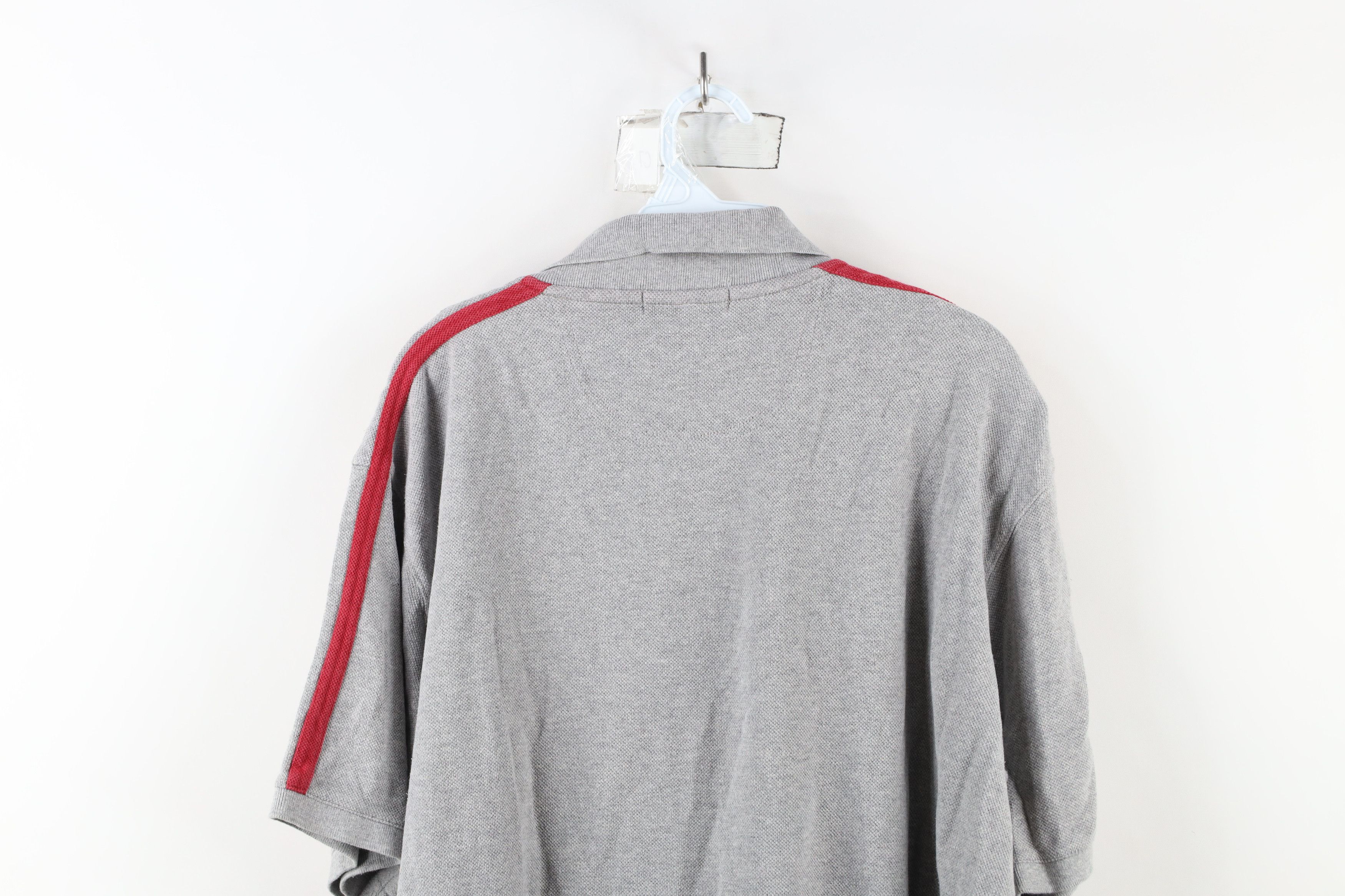 J.Crew × Vintage Vintage 90s J Crew Thermal Knit Collared Polo Shirt Gray Size US XL / EU 56 / 4 - 11 Thumbnail