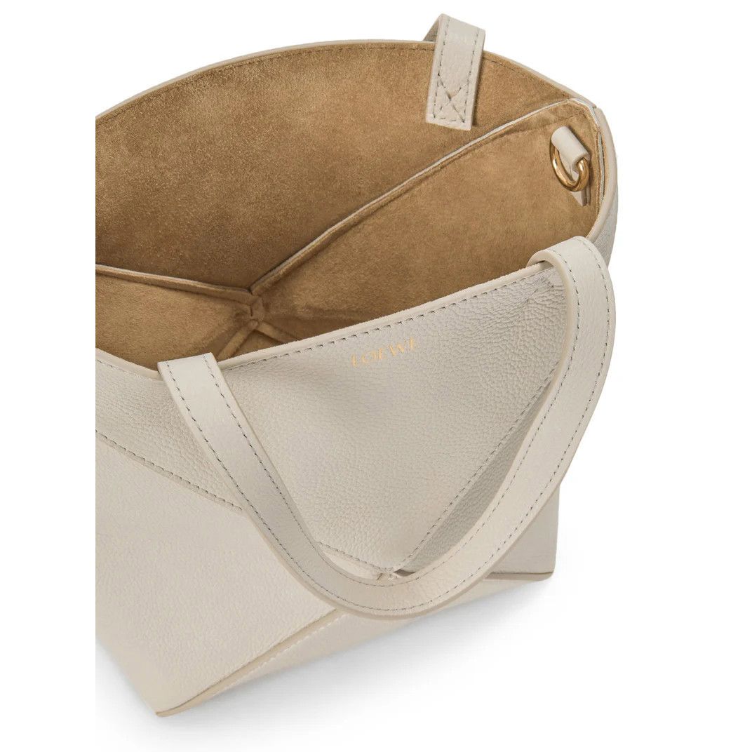 Loewe LOEWE Puzzle Mini Fold $1990 Light Ghost Leather Tote Bag Ne Size ONE SIZE - 2 Thumbnail