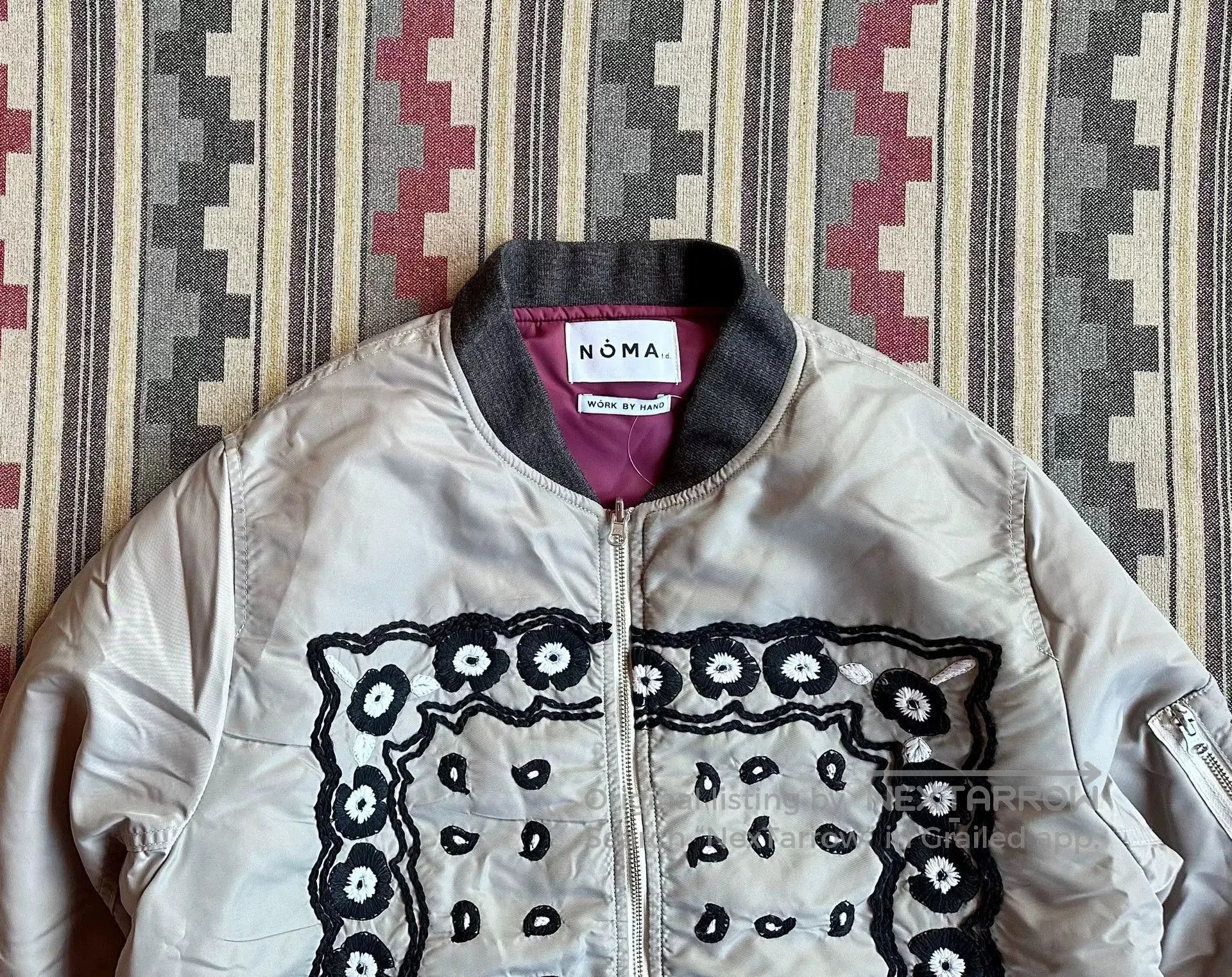 NOMA t.d hand embroidery flight jacket reversible design. Size US L / EU 52-54 / 3 - 3 Thumbnail