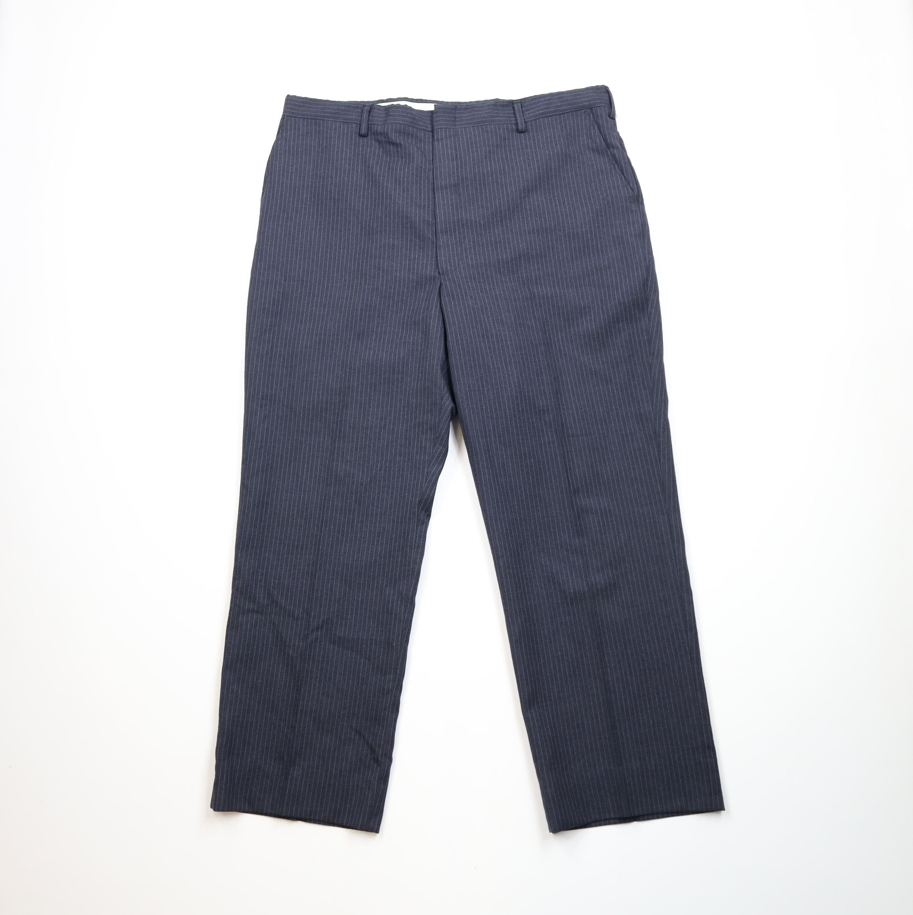 Vintage Vintage 70s Streetwear Pinstriped Bell Bottoms Chino Pants Size US 40 / EU 56 - 1 Thumbnail
