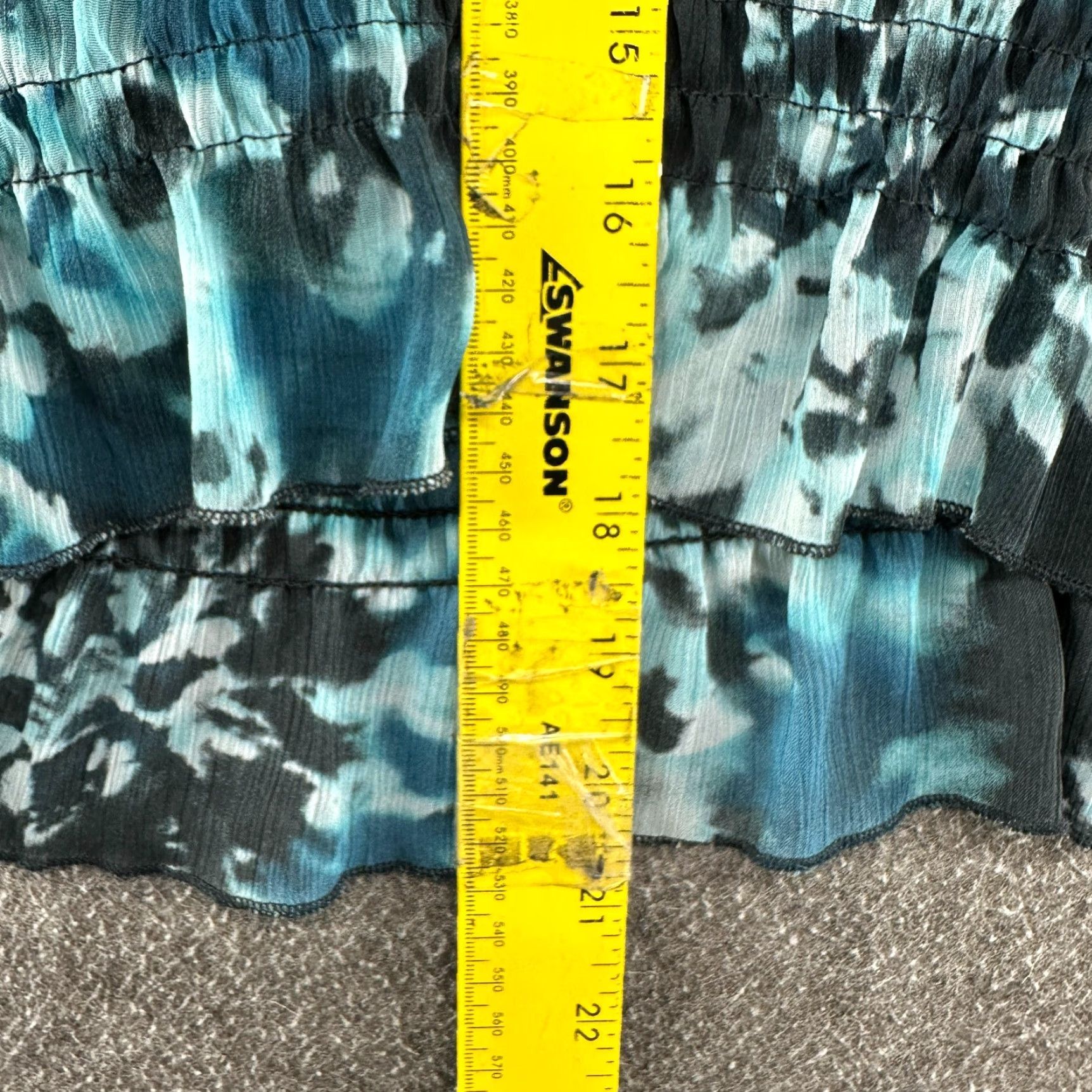 Vintage VINTAGE Rampage Tank Top Women M Blue Black Sleeveless Ruffle Floral Tye Dye Y2K Size M / US 6-8 / IT 42-44 - 5 Thumbnail