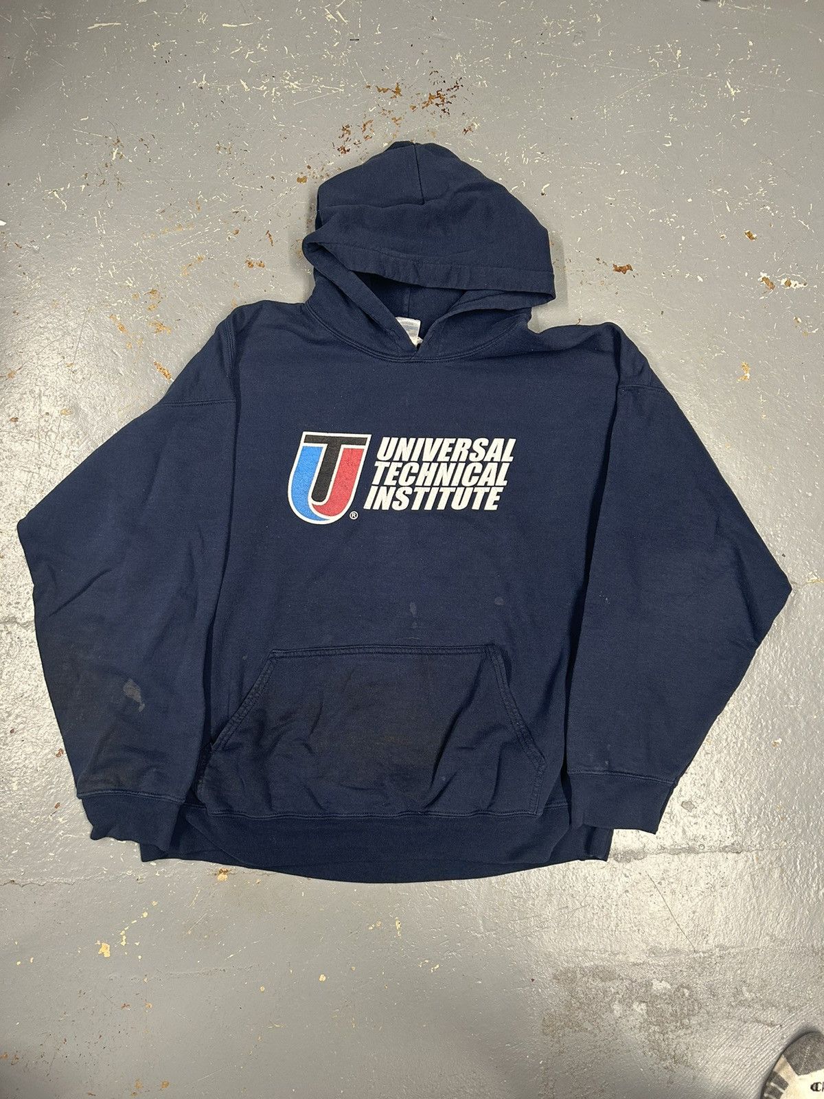 Vintage Crazy Vintage Y2K Universal Technical Institute Navy Hoodie Size US XL / EU 56 / 4 - 1 Thumbnail