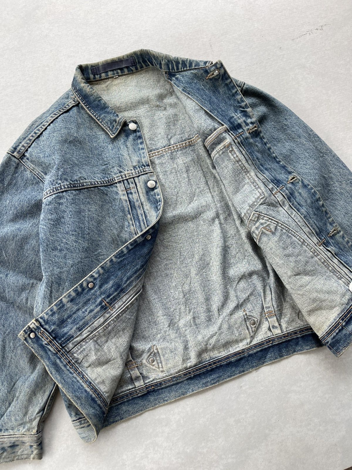 Japanese Brand 🔥Vtg Holly Majors Japan Type 1 Buckle Denim Trucker Jacket Size US L / EU 52-54 / 3 - 7 Thumbnail