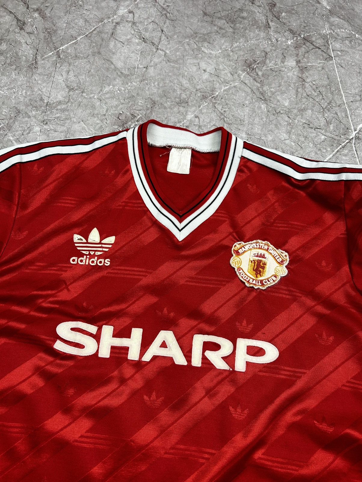 Adidas Vintage 1986s Manchester United Jersey Football Club Soccer Size US S / EU 44-46 / 1 - 14 Thumbnail