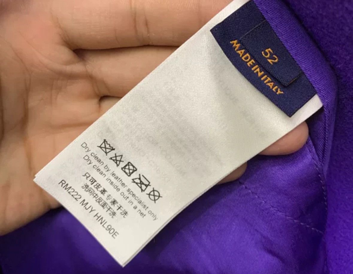 Louis Vuitton Louis Vuitton Purple Cupid Leather Sleeve Baseball Jacket Size US L / EU 52-54 / 3 - 5 Thumbnail
