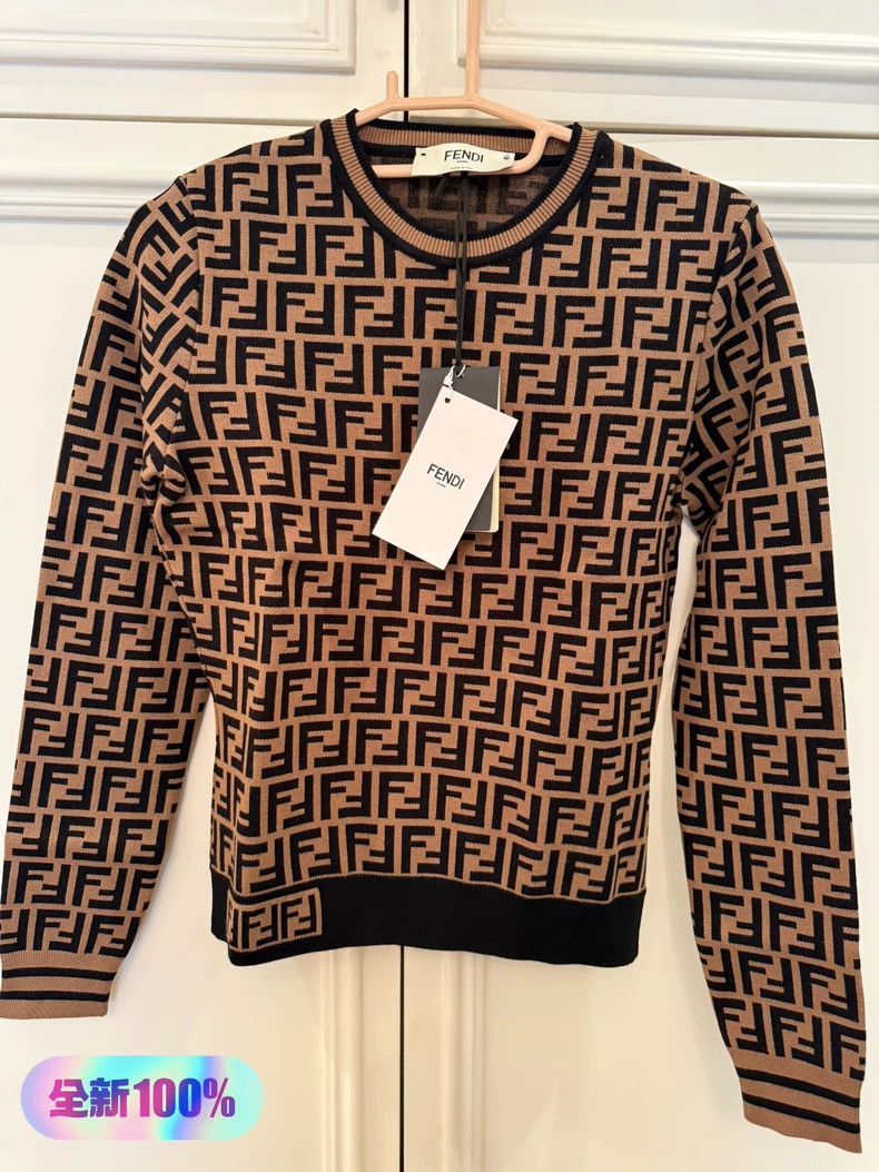 Fendi Fendi Grey old flower full print knitting Size US XXS / EU 40 - 1 Thumbnail