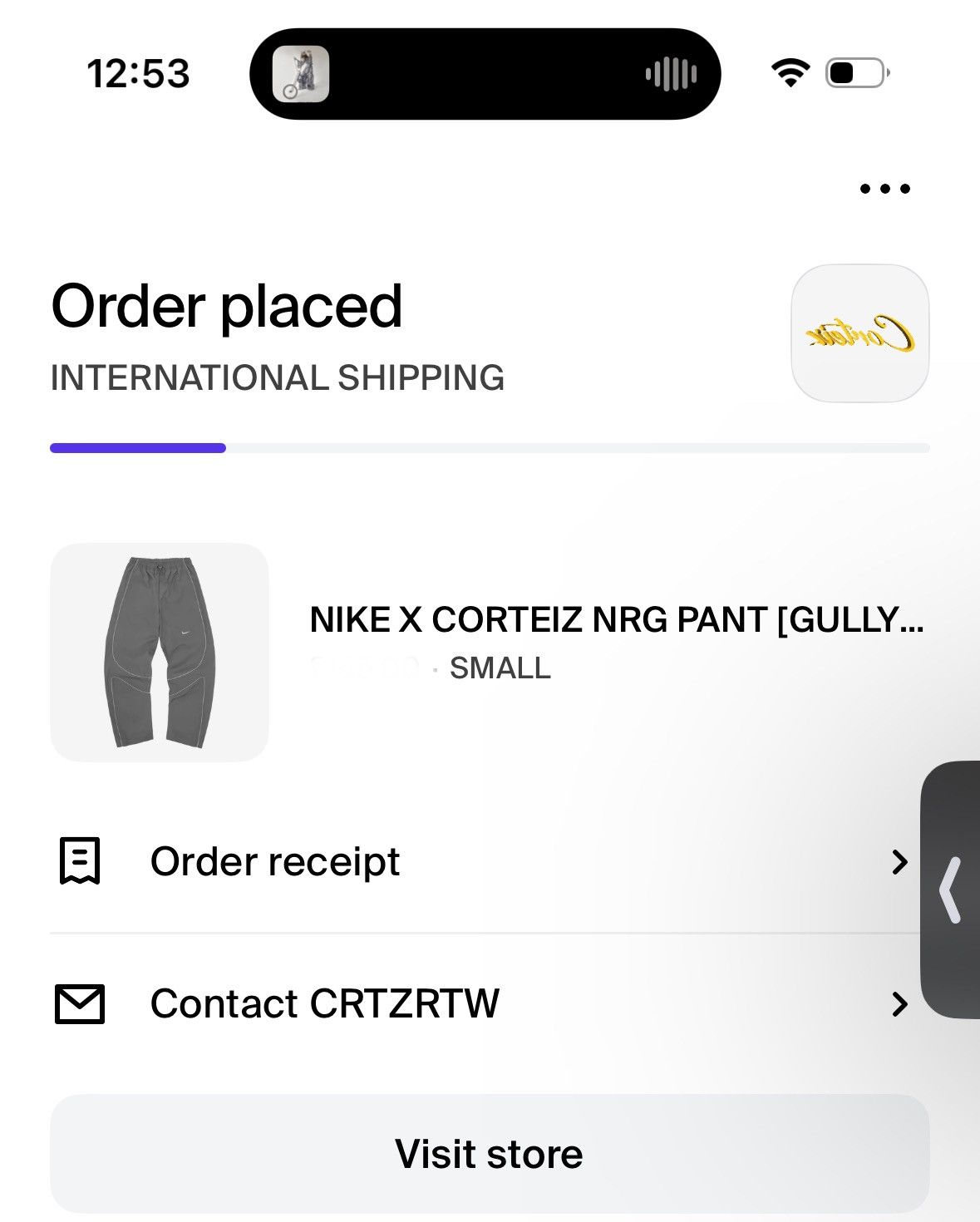 Corteiz × Nike Nike Corteiz NRG Pant Gulley Grey size Small