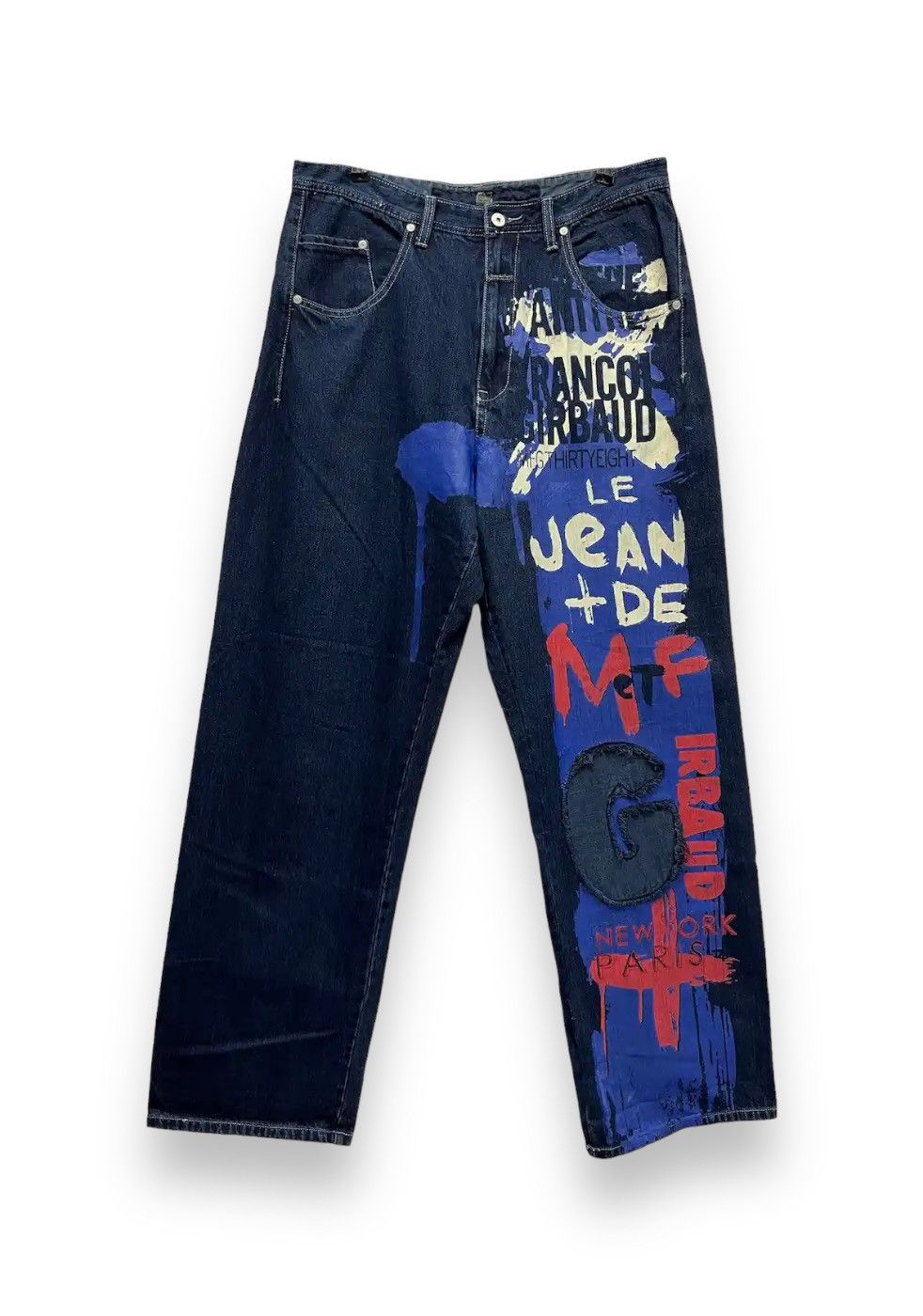 🔥 FYE 90’s GIBRAUD Art Painted Baggy Denim Pants