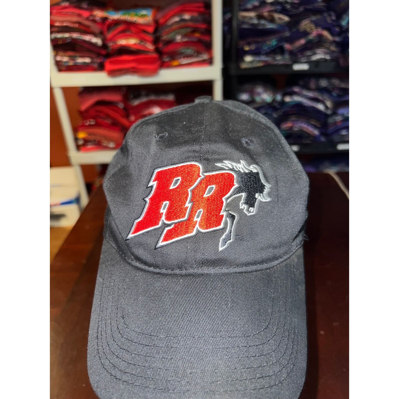 Vintage Roughriders Hat RR Black Graphic Baseball Cap Headwear Size ONE SIZE - 2 Thumbnail
