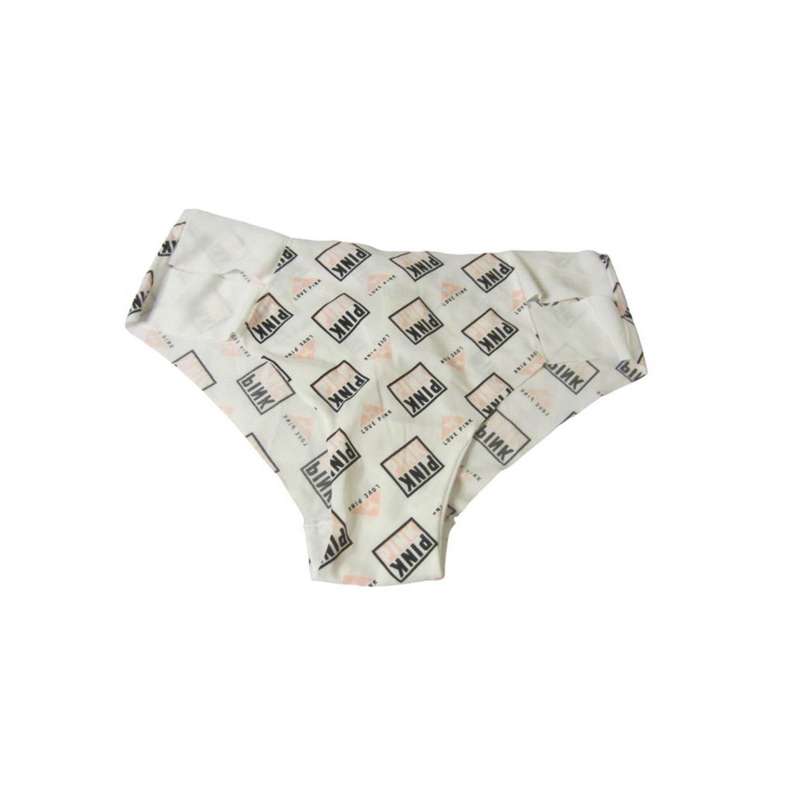 Pink Victoria’s Secret PINK Logo Hipster Panties White Medium NWT Size ONE SIZE - 2 Thumbnail