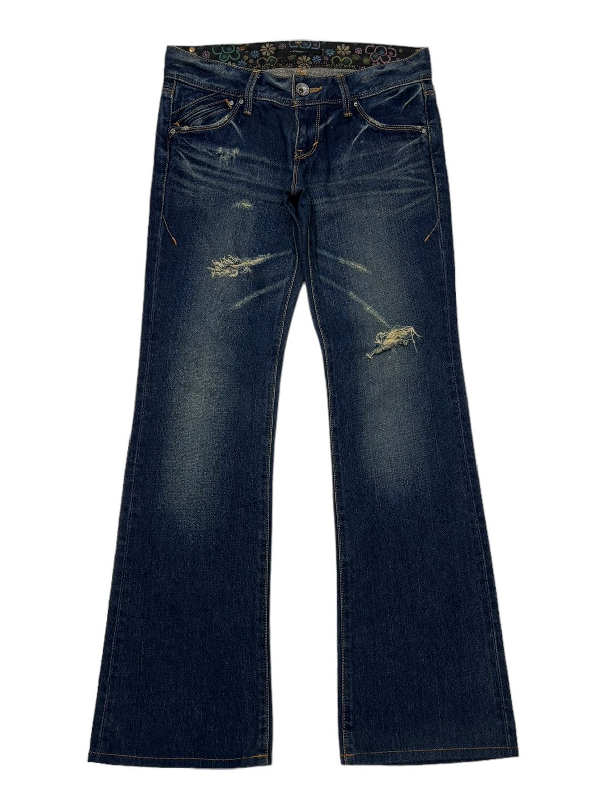 Isamu Katayama Backlash 💥Flare💥Vintage 90s Style Stooge Sick Jeans Denim Japanese Size US 30 / EU 46 - 1 Thumbnail