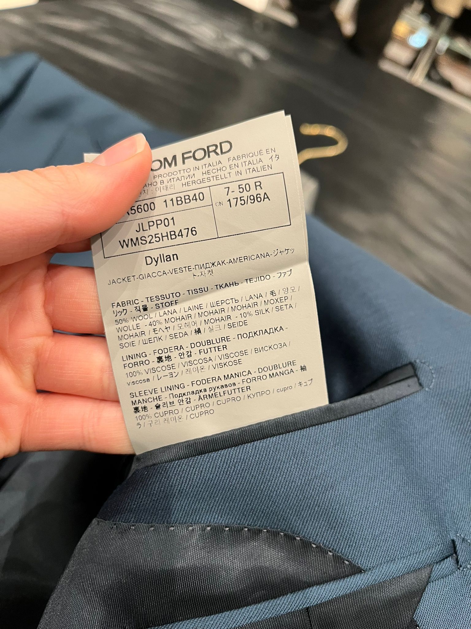 Tom Ford o1loc1c0326 JLPP01 Dyllan Jacket in Blue Size US M / EU 48-50 / 2 - 2 Thumbnail