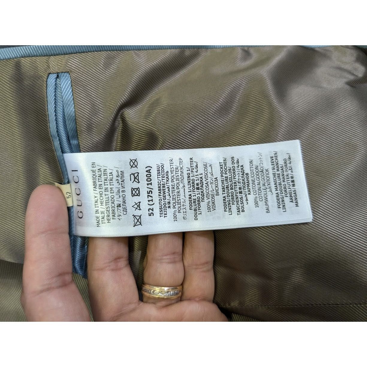 Gucci o1rshd1 Fluid Drill Palace Jacket in Steel Gray Size US L / EU 52-54 / 3 - 19 Thumbnail