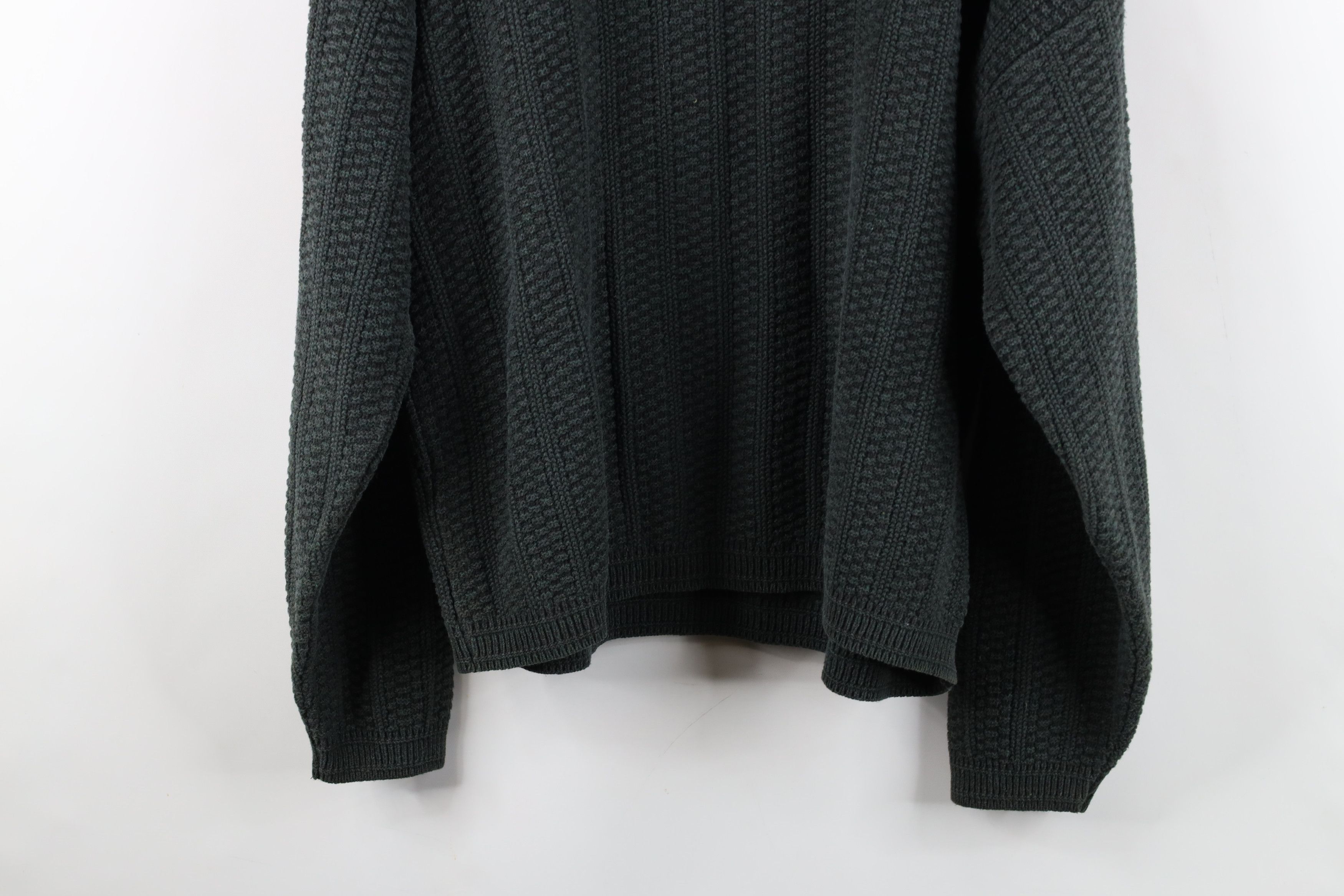 Vintage Vintage 90s Streetwear Textured Knit Sweater Green USA Size US XL / EU 56 / 4 - 11 Thumbnail