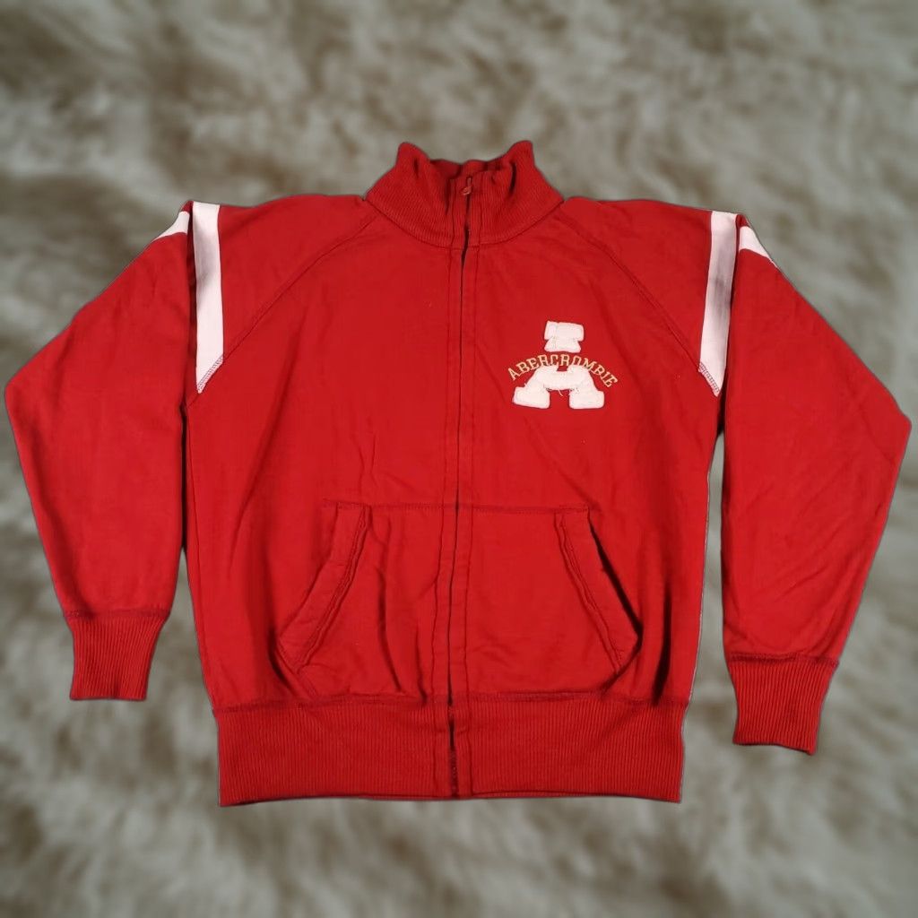 Abercrombie & Fitch Abercrombie Fitch Mens Medium Red Full Zip Up Outdoors Sweater Size US M / EU 48-50 / 2 - 1 Thumbnail