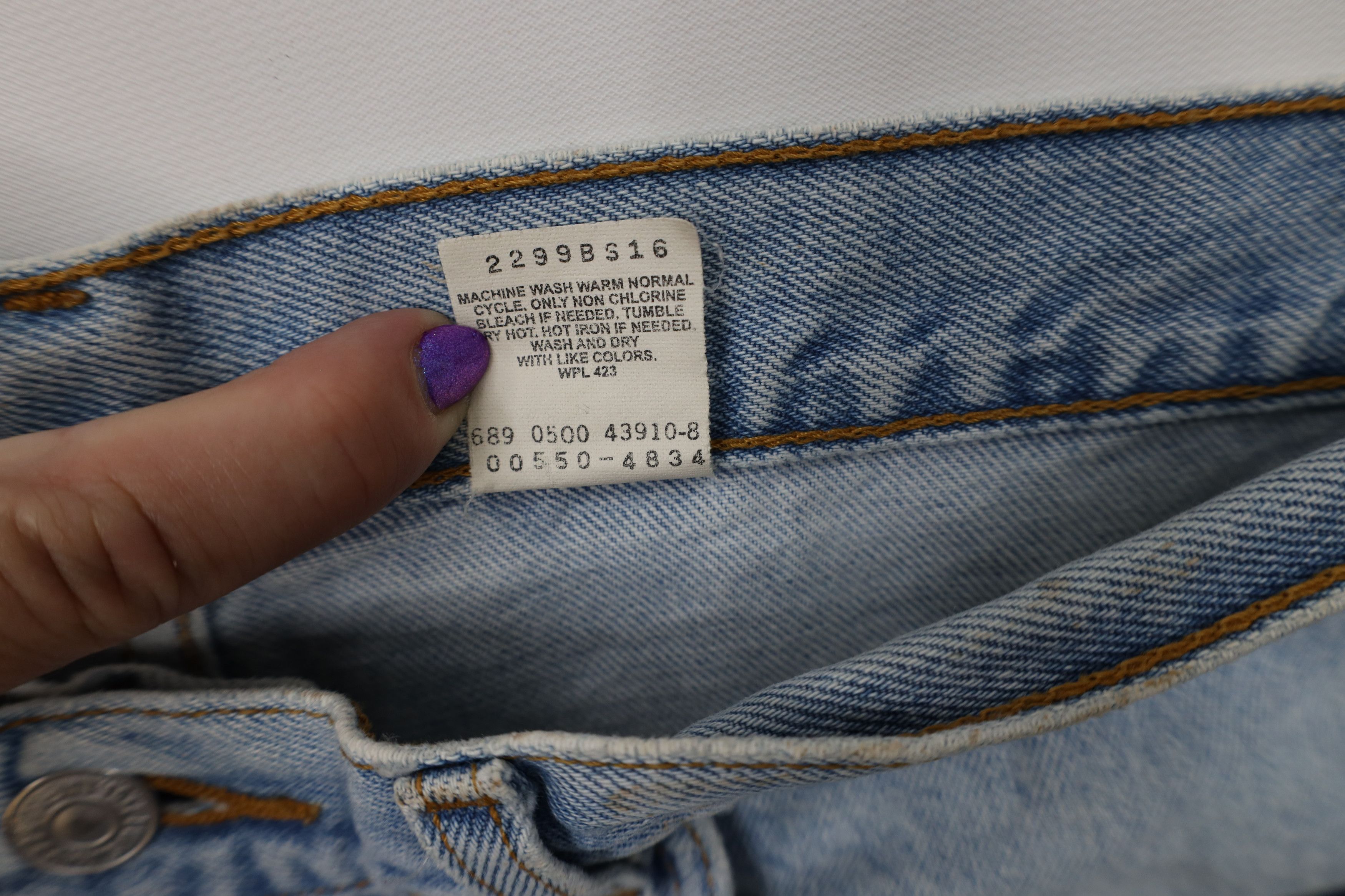 Levi's Vintage Y2K 2000 Levis 550 Relaxed Fit Denim Jeans Blue Size US 34 / EU 50 - 9 Thumbnail