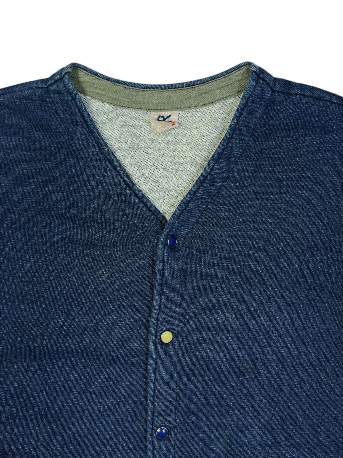 45rpm 45RPM INDIGO DYED FRENCH TERRY CARDIGAN Size US M / EU 48-50 / 2 - 2 Thumbnail