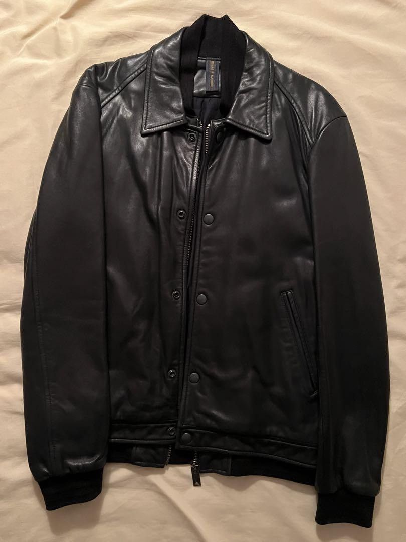 image of Miharayasuhiro Leather Jacket in Black, Men's (Size Medium)
