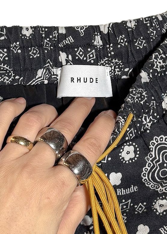Rhude Rhude Black White Bandana Pattern Sergé Shorts Size US 36 / EU 52 - 7 Thumbnail