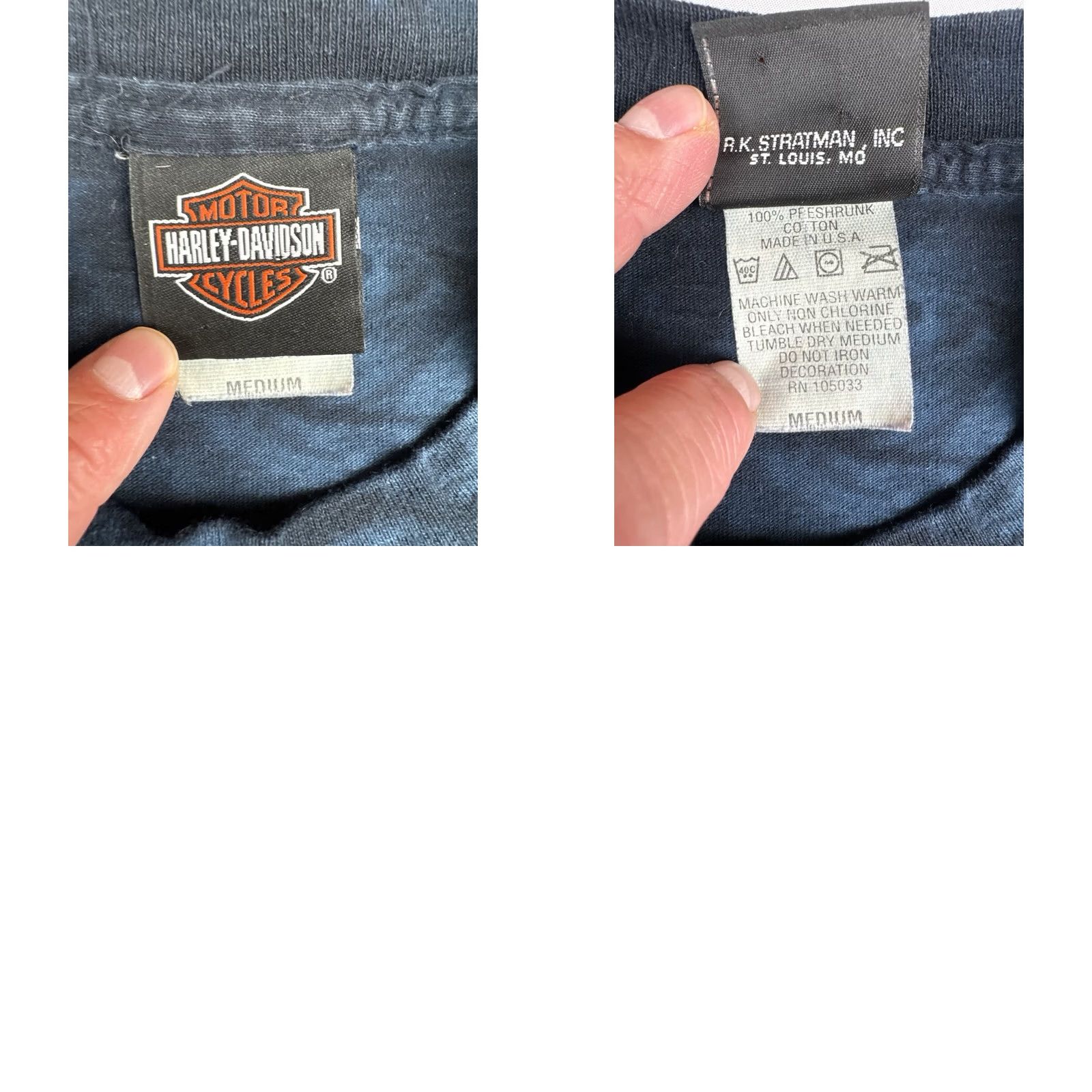 Harley Davidson VINTAGE Harley Davidson Tie Dye Shirt Wichita Kansas USA Made Single Stitch Adult M Size US M / EU 48-50 / 2 - 9 Thumbnail