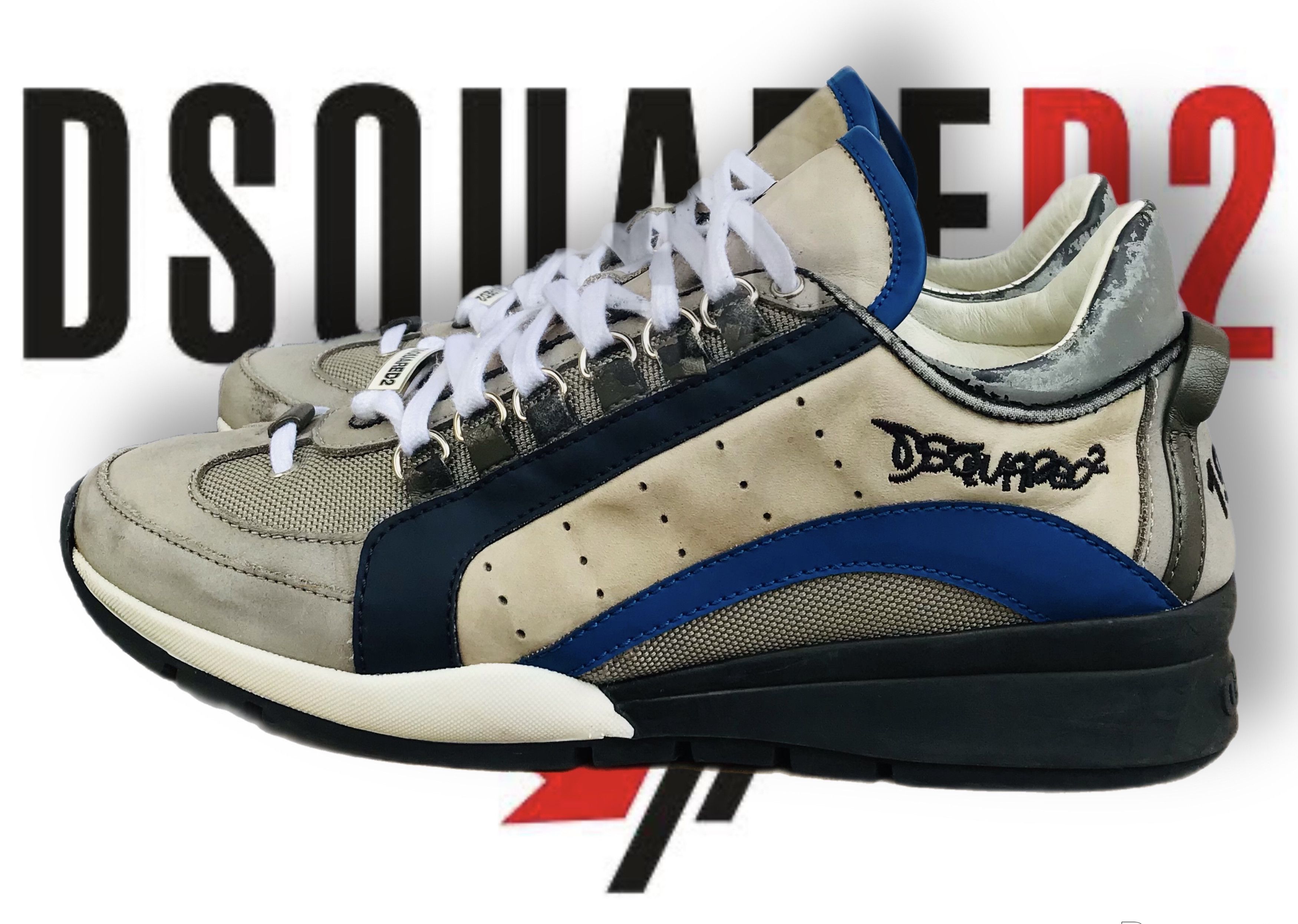 Dsquared2 Dsquared2 Kick it 1964 Men's Low Top Leather Shoes Vintage Size US 8 / EU 41 - 2 Thumbnail