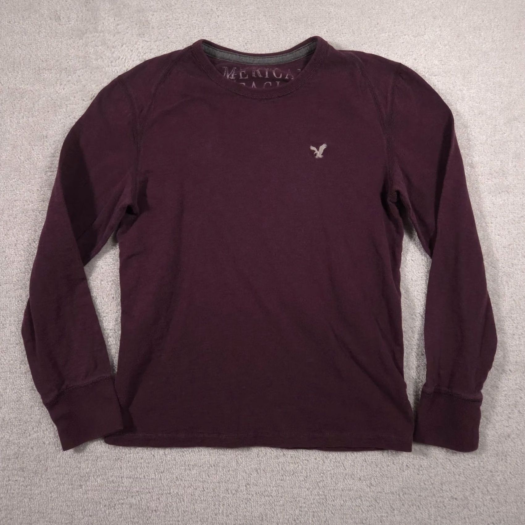 American Eagle Outfitters American Eagle Outfitters Shirt Mens S Red Long Sleeve Logo Tee Crewneck Size US S / EU 44-46 / 1 - 2 Thumbnail