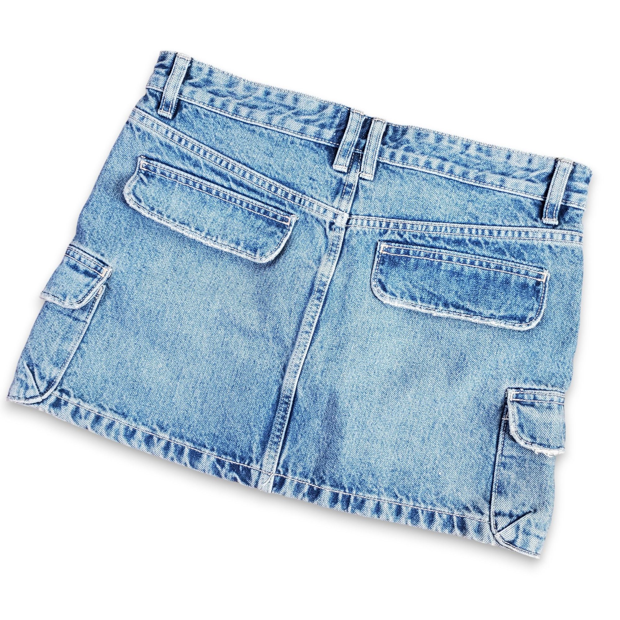 Zara Zara Size L NEW Jean Skirt Denim 100% Cotton Blue Med Wash Size 34" / US 12 / IT 48 - 2 Thumbnail