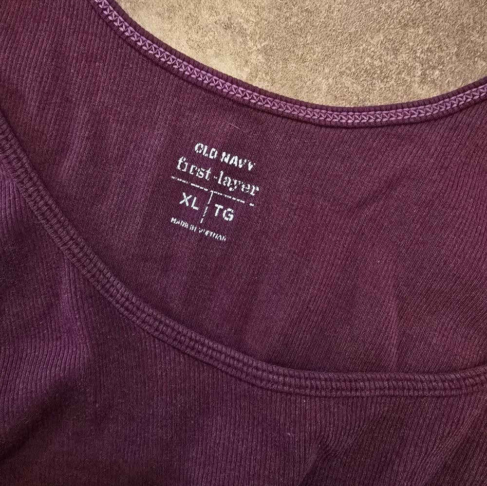 Old Navy Dark Burgundy First Layer ON Tank Size XL / US 12-14 / IT 48-50 - 3 Thumbnail