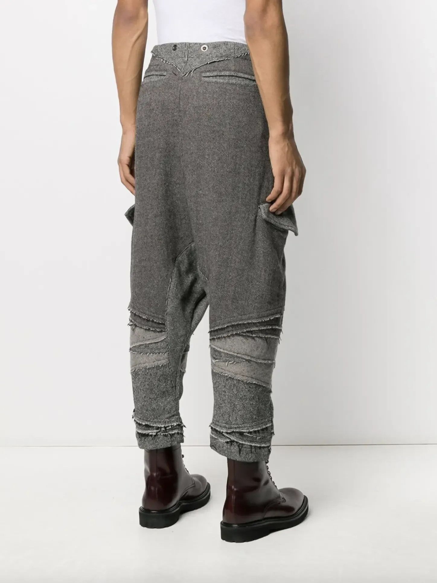 Greg Lauren $2.2k Greg Lauren Mix Herringbone Cargo Drop Pants Size US 34 / EU 50 - 3 Thumbnail