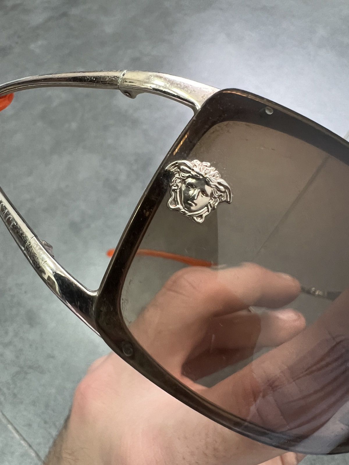 Versace × Vintage Vintage Authentic Versace Shield Sunglasses Medusa Size ONE SIZE - 3 Thumbnail