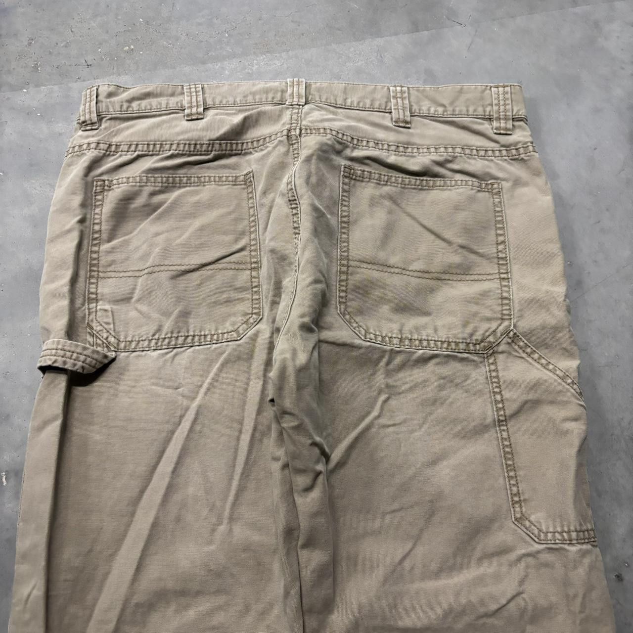 Japanese Brand × Vintage Crazy Vintage Y2K/2000s Faded Khaki Streetwear Skater Workwear Carpenter Pants! Size US 36 / EU 52 - 7 Thumbnail