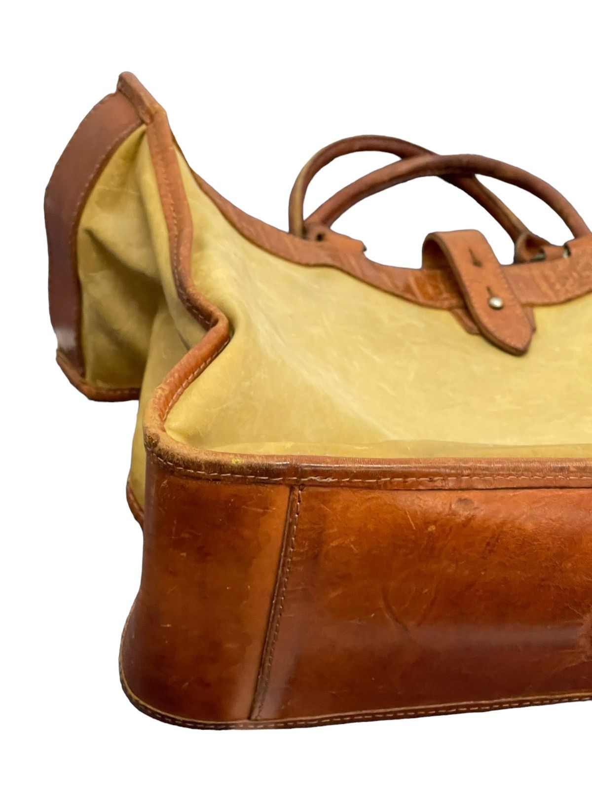 Japanese Brand Full Leather Patina Vtg Old by New Japan Tote Bag 1🟩 Size ONE SIZE - 14 Thumbnail
