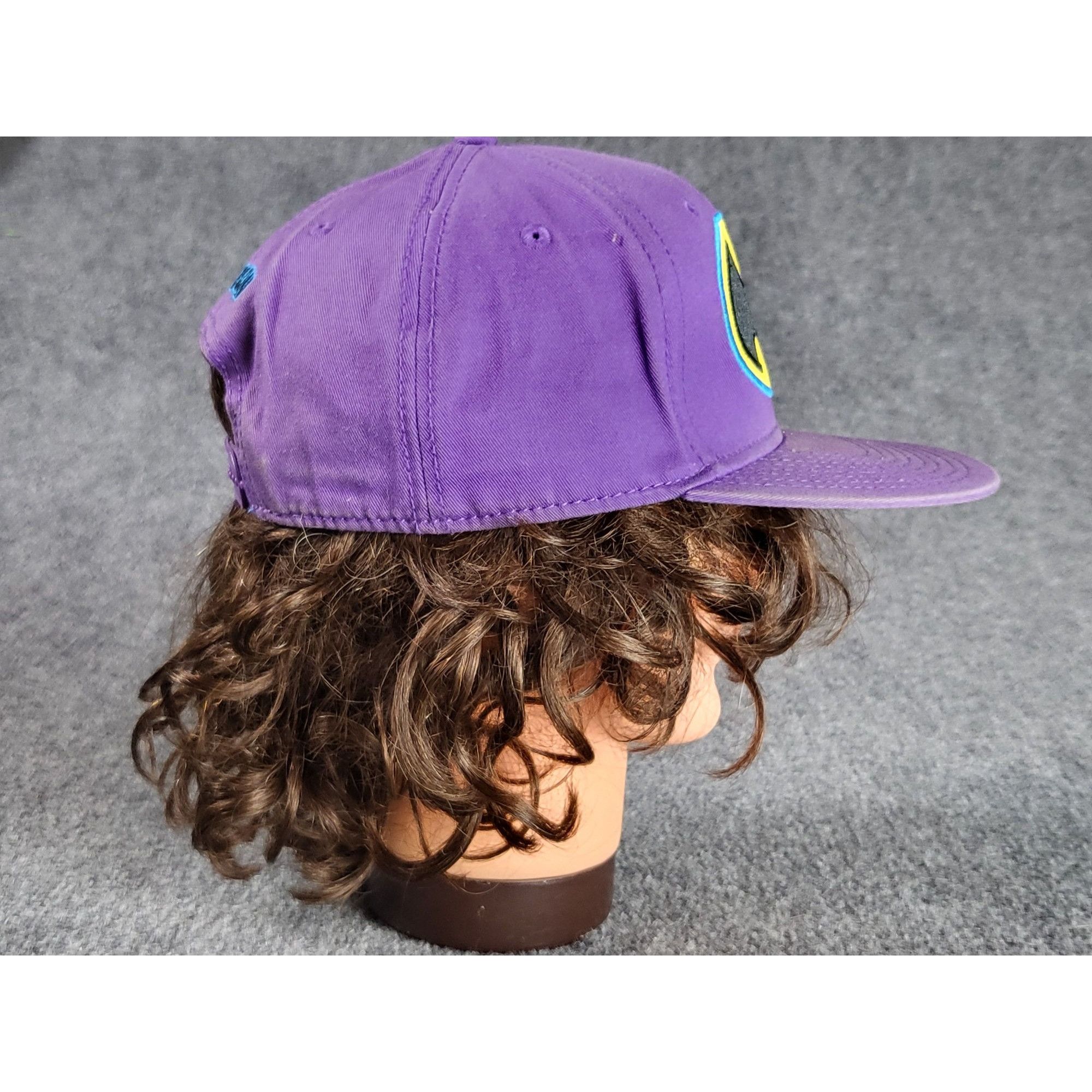 DC Comics Batman DC Comics Snapback Purple Embroidered Logo Casual Str Size ONE SIZE - 4 Thumbnail