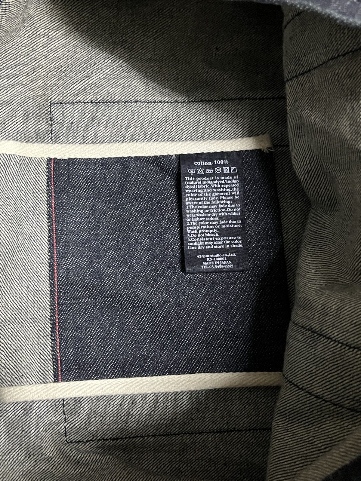 45rpm Vintage 45rpm Japan Contra Faded Raw Denim Selvedge ToteBag Size ONE SIZE - 12 Thumbnail