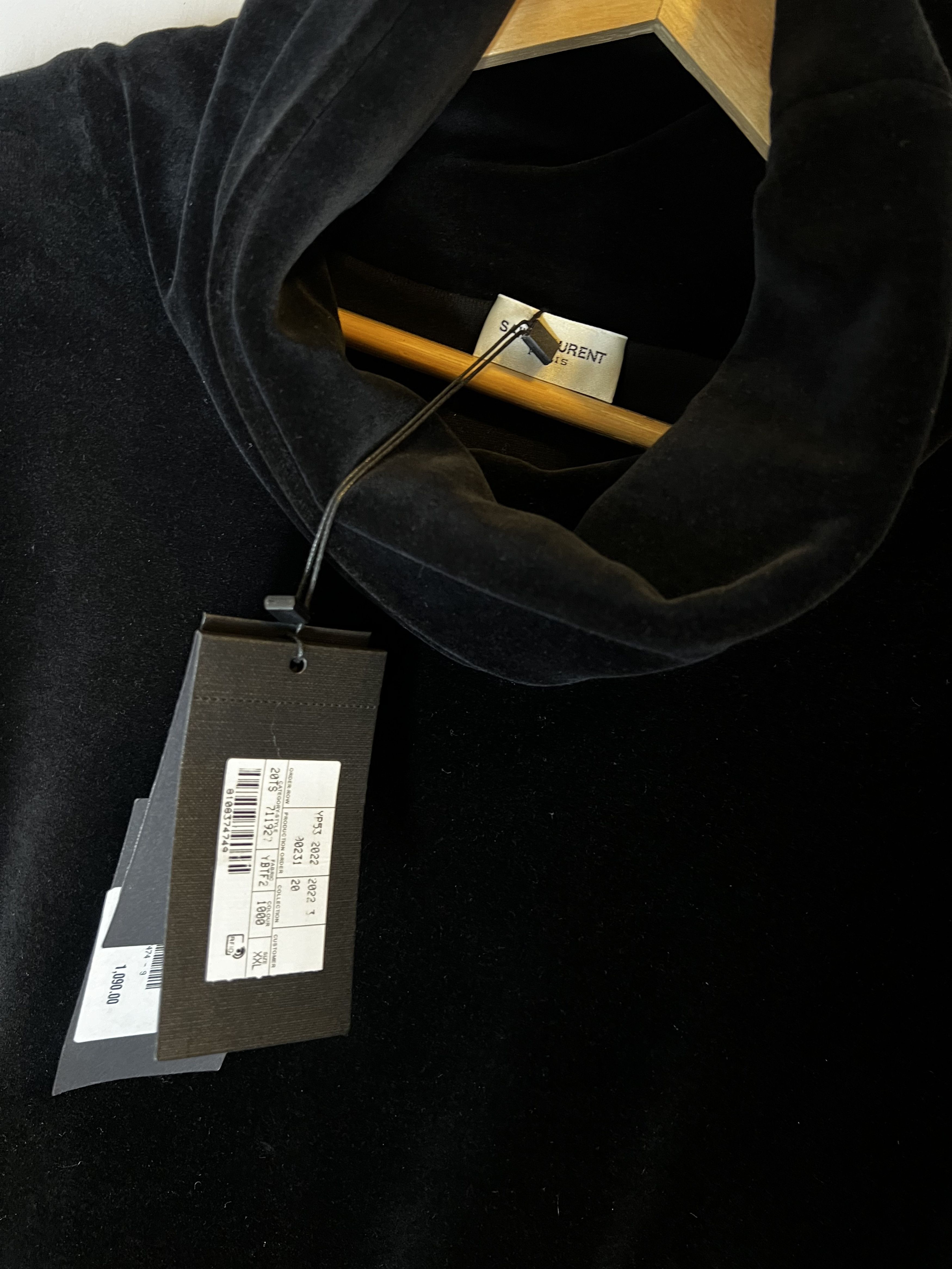 Saint Laurent Paris Velvet turtleneck sweatshirt Size US XXL / EU 58 / 5 - 4 Thumbnail