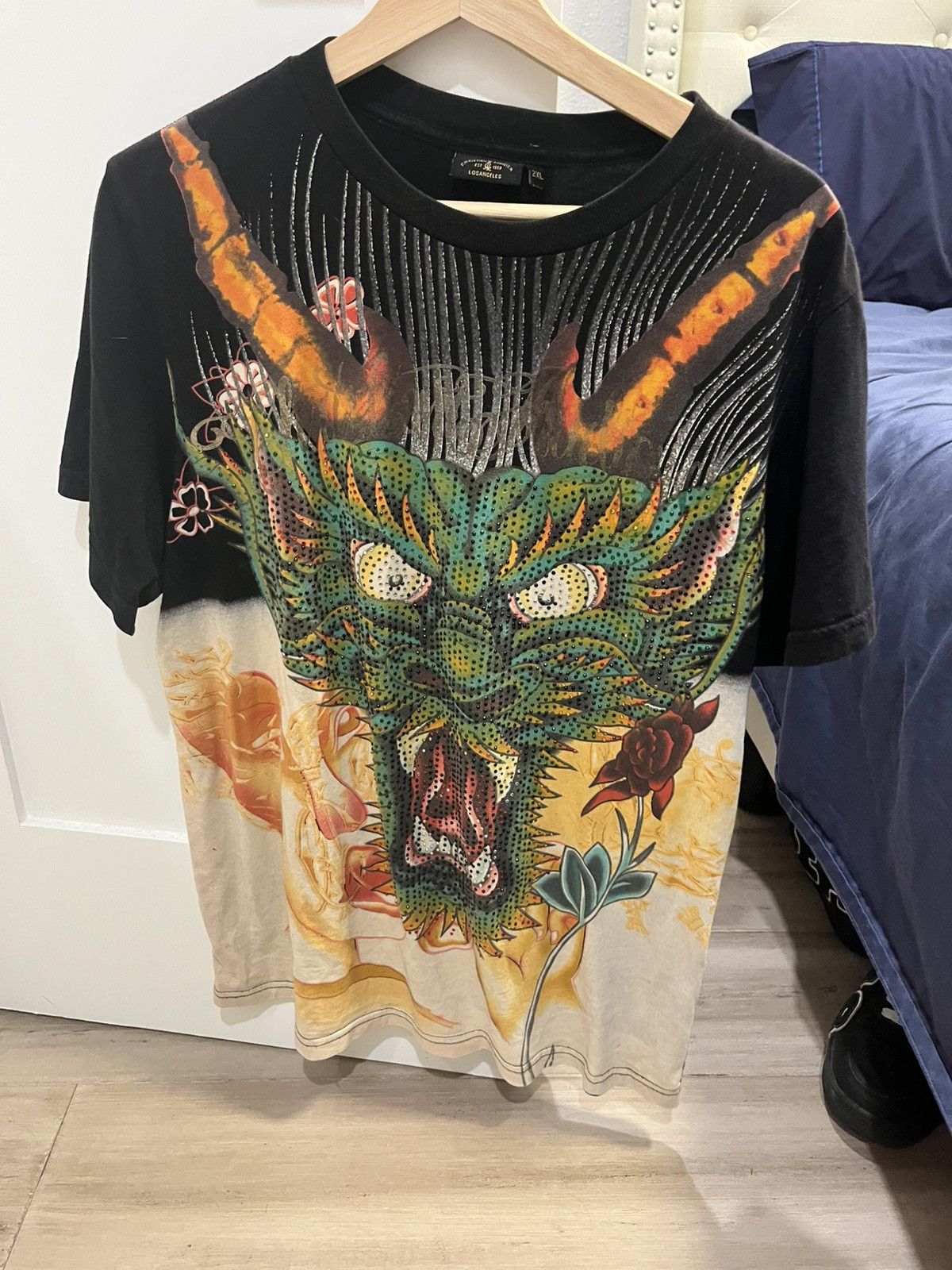 Christian Audigier × Vintage *CRAZY RARE* Christian Audiegier Shirt Size US L / EU 52-54 / 3 - 1 Thumbnail