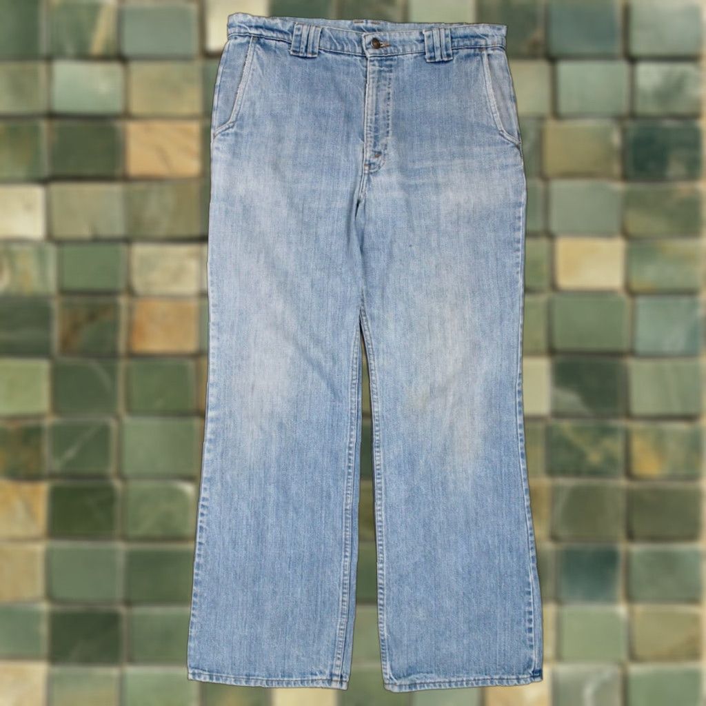 Levi's VINTAGE Men's VTG 1970s Levi's Jeans Wide Leg Sz 36x29.5 Denim Bellbottoms 70s Size US 36 / EU 52 - 1 Thumbnail